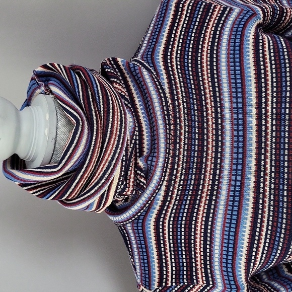 Vintage Striped Cowl Style Turtleneck - Picture 2 of 10